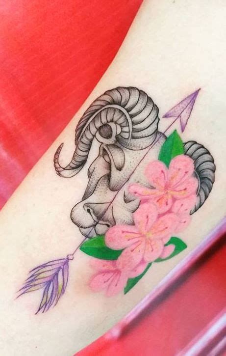 aries tattoo|girly unique aries tattoo.